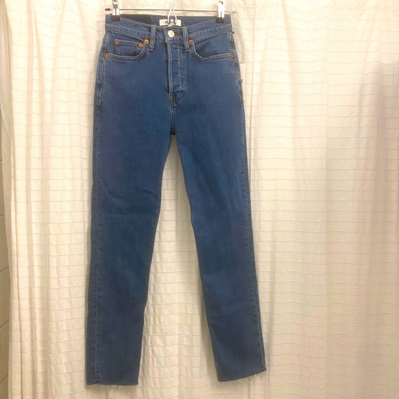 Re/Done High Rise Ankle Crop - Picture 3 of 7